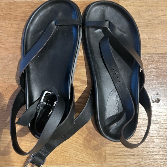 A’mmonde Atelier Black Strappy Sandals - Picture 1 of 5